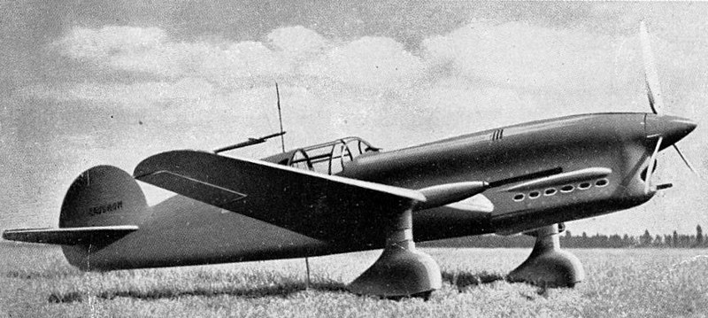 Maquetas hechas - caudron-renault-c.714 Vista frontal lateral foto bn