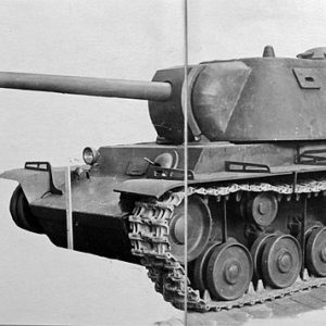 Maquetas hechas - kv-3 Vista frontal lateral foto bn