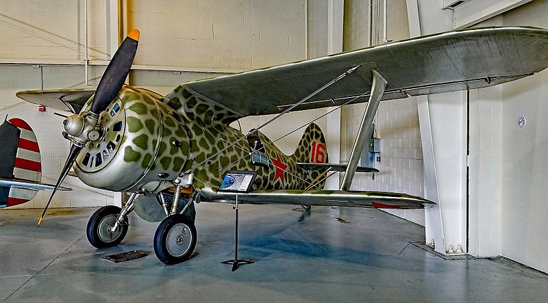 Maquetas hechas - polikarpov-i-153-dm-4 Vista frontal lateral