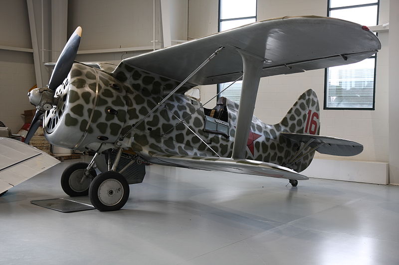 Maquetas hechas - polikarpov-i-153-dm-4 Vista frontal lateral