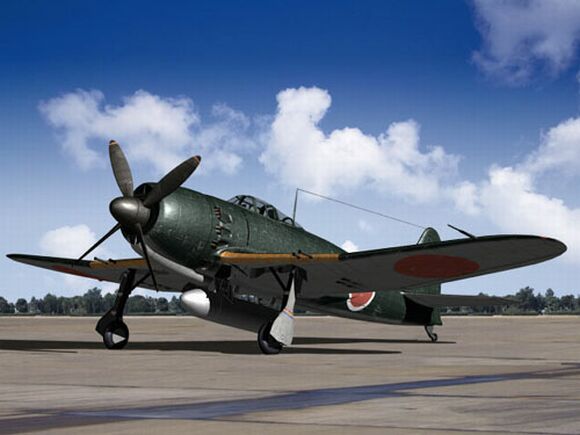 Maquetas hechas - mitsubishi-a7m-reppu Vista frontal