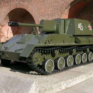Maquetas hechas - su-76 Vista frontal lateral