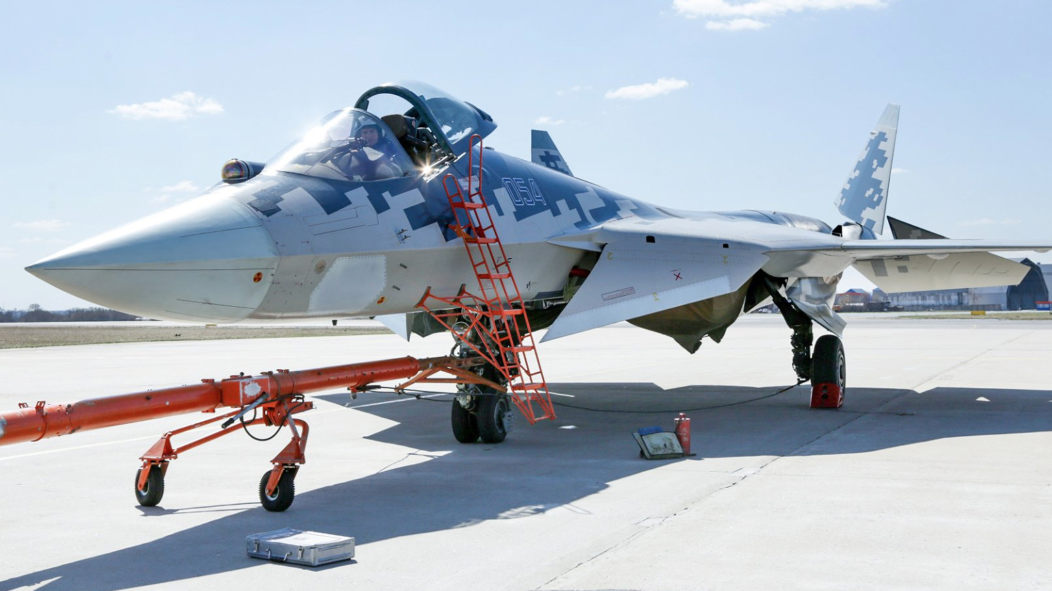 Maquetas hechas - Su 57 Vista frontal