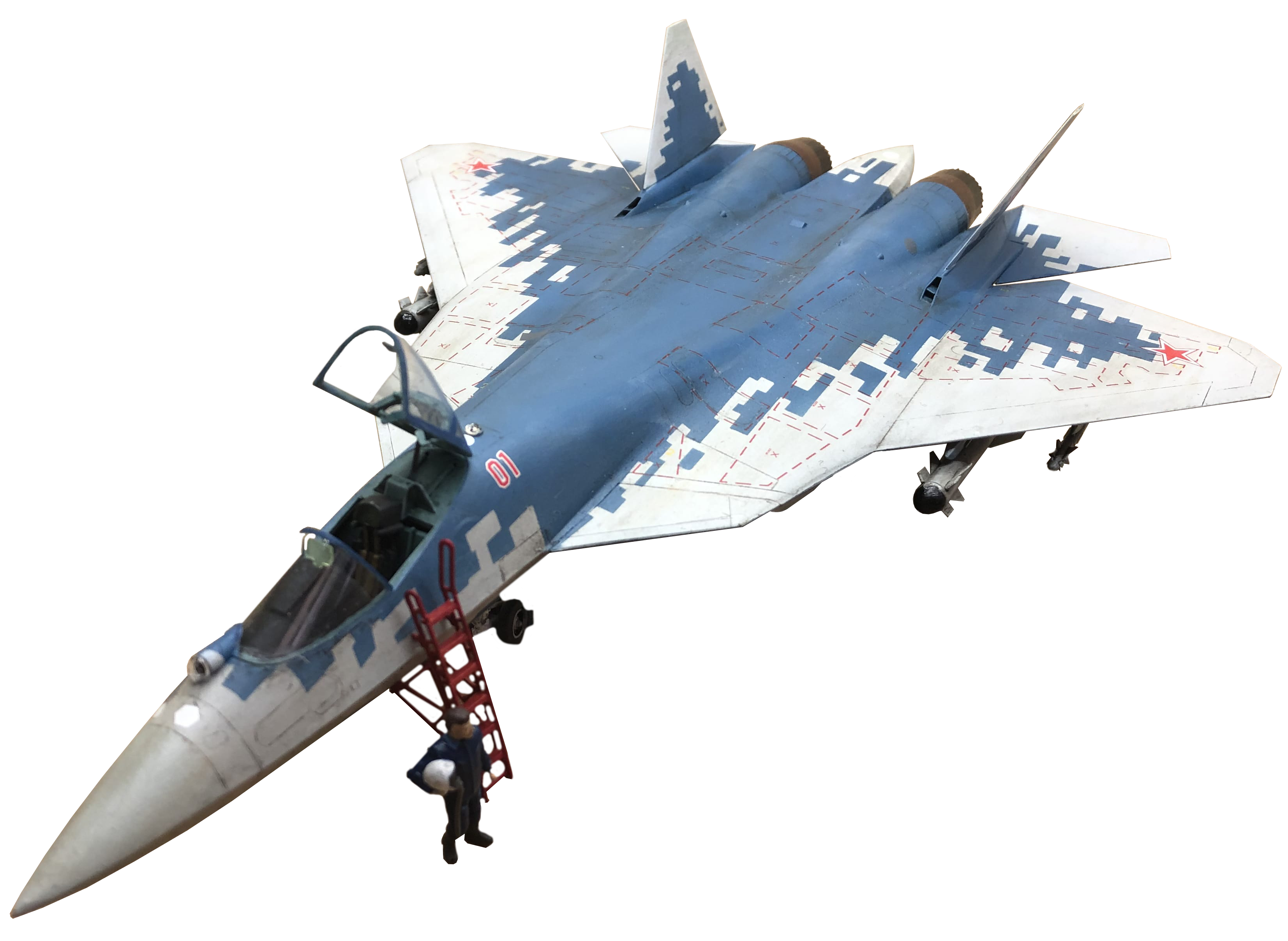 Maquetas hechas - Su 57 sin fondo