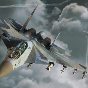Maquetas hechas - Su 35 Flanker E Vista frontal