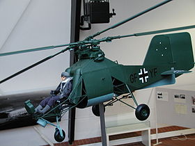 Maquetas hechas - Flettner FI-282 Kolibri Vista lateral