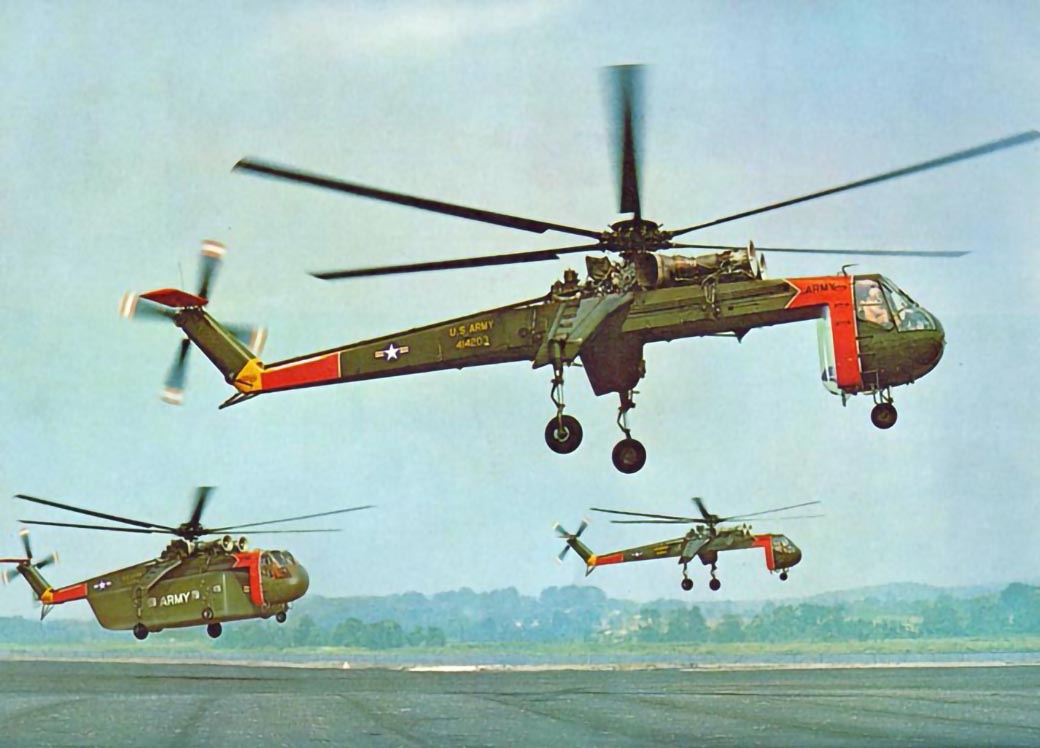 Maquetas hechas - S-64 Skycrane Vista lateral 2