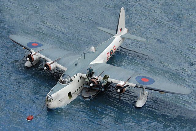 Maquetas hechas - Short Sunderland Vista superior