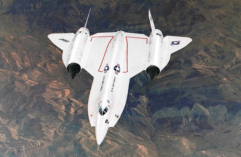 Maquetas hechas - Lockheed Martin A-12 Vista frontal-superior
